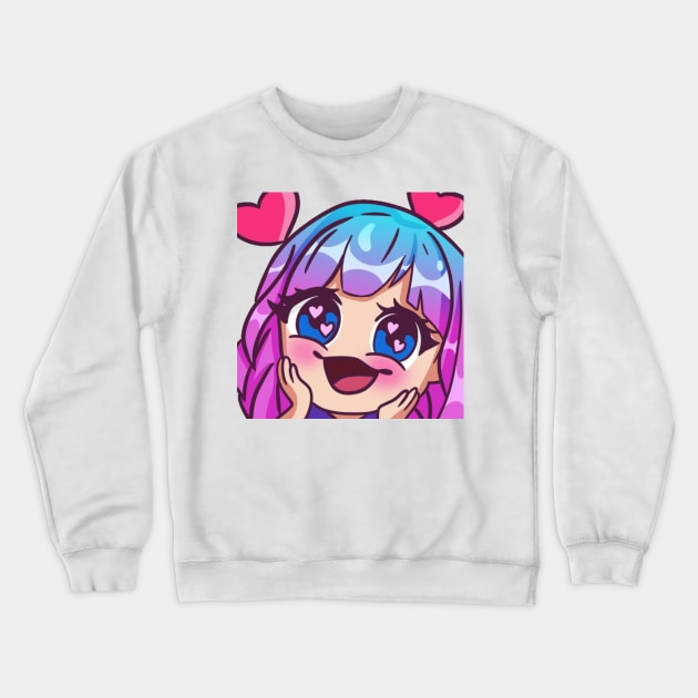 Love and Hearts - Gruntcooker Crewneck Sweatshirt by gruntcooker